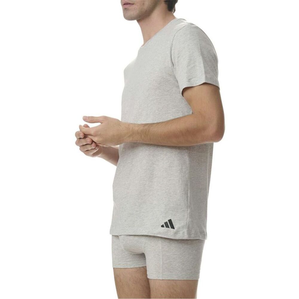 Adidas Mens T-Shirt (Pack of 3) / Gray